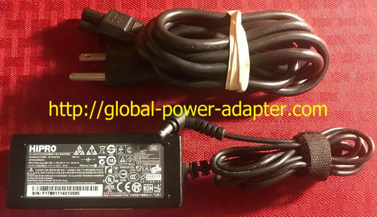 *Brand NEW* 19V 1.58A HIPRO HP-A0301R3 Charger Works Tested AC Adapter Power Supply - Click Image to Close